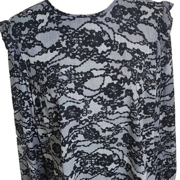 Michael Michael Kors Top Long Sleeve Lace Floral Blouse Women's XL - Picture 2 of 8